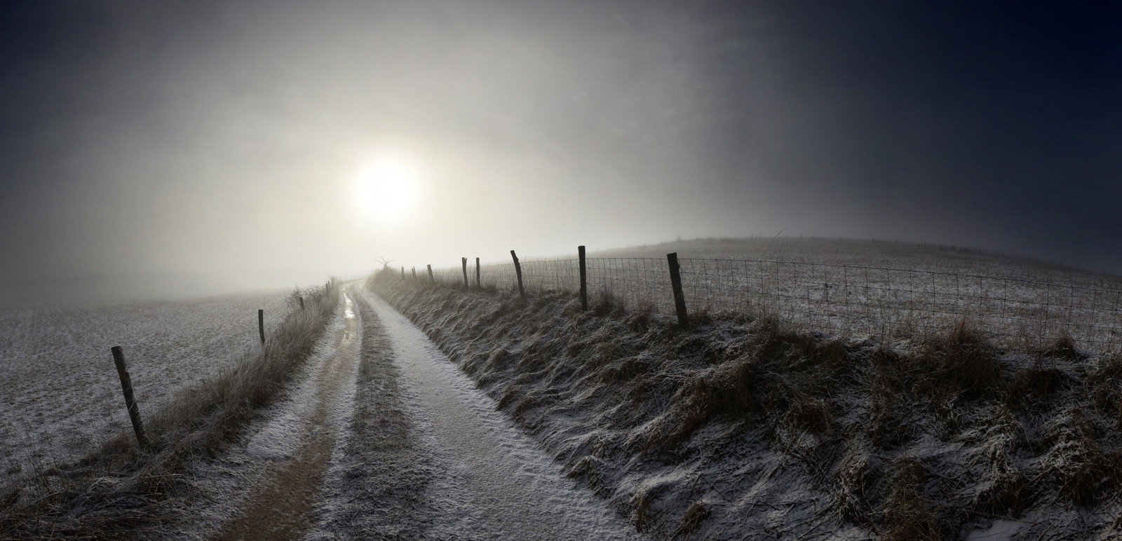 Près de Hures la Parade, sur le Causse Méjean janvier 2017