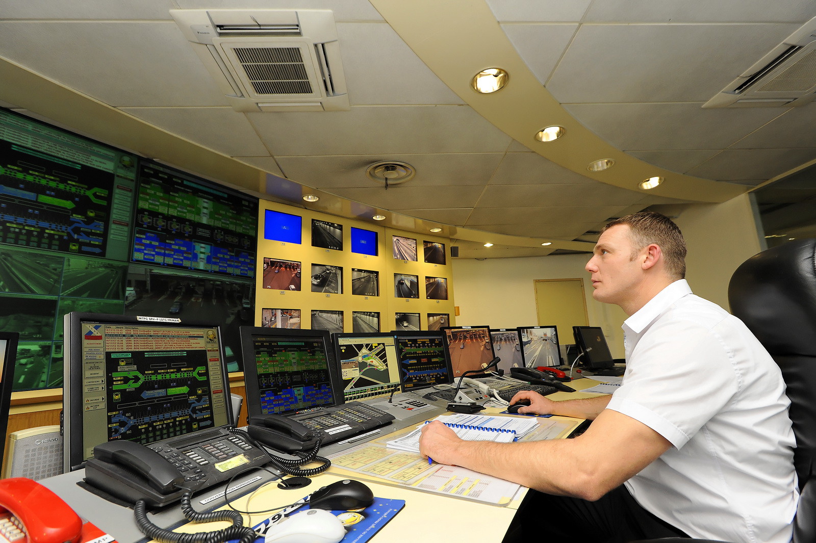 Centre de controle du tunnel Prado Carrénage, Marseille novembre 2012