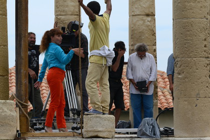 Sur le tournage d'Au fil d'Ariane, réalisation Robert Guédiguian.Autour du film.